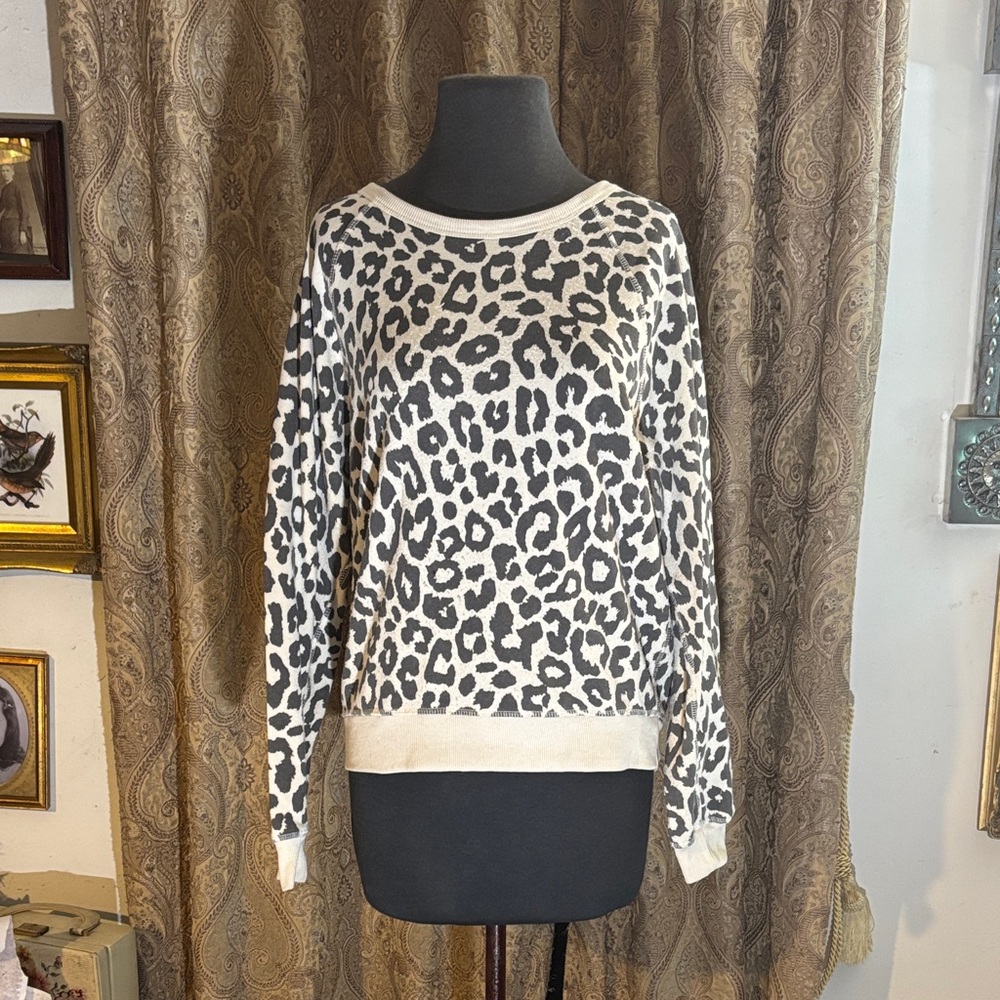 Grayson Threads Black and White Leopard Print Sweater